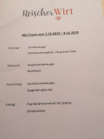 Reischerwirt Going menu