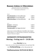 Busses Bistro menu