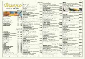 Bueno Food Drinks menu