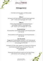 Zum Goldenen Kreuz menu
