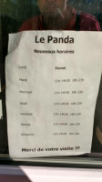 Le Panda menu