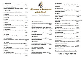 Restaurace Na Syrovandě menu