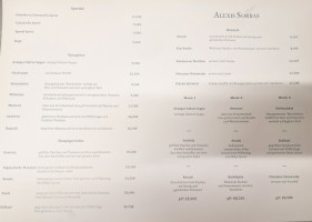 Alexis Sorbas menu