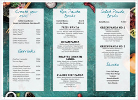 Green Panda menu