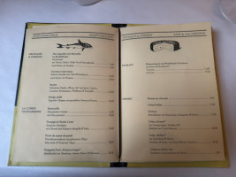 Orphée menu