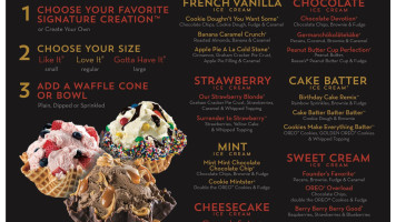 Eissalon Ice Dream menu