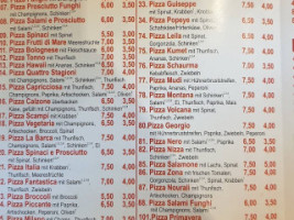 Restaurant Pizzeria La Barca menu