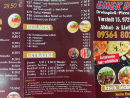Emek Doener 2 Zellingen menu