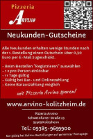 Arvino Kolitzheim menu