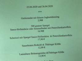 Gasthof Weckel menu