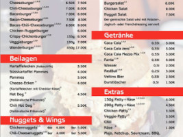 Wonderburger menu