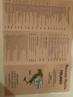 Pizzeria Milano menu