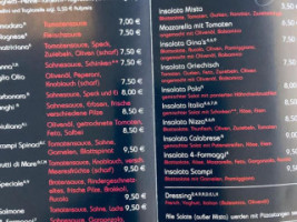 Gina's Pizzeria menu