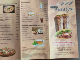 Antalya Bistro menu