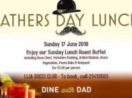 Lija Bocci Club menu
