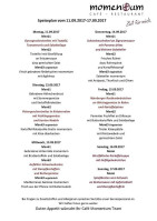 Momentum Café menu