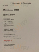 Café Kentucky menu