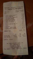 Il Castello Borghese menu