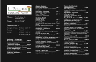 Pizzeria Il Porcino menu