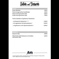 Mattis menu
