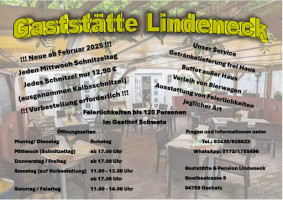Gaststätte Pension Lindeneck menu