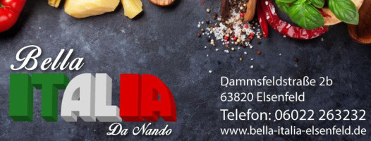 Bella Italia Da Nando menu