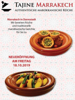 Tajine Marrakech menu