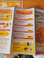 Euro Pizza-service menu