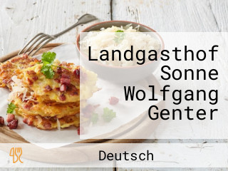 Landgasthof Sonne Wolfgang Genter