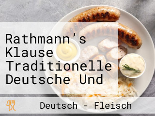 Rathmann’s Klause Traditionelle Deutsche Und Böhmische Küche