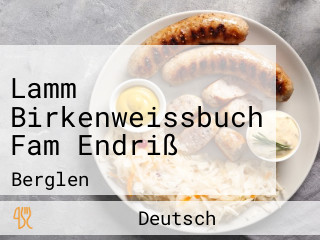 Lamm Birkenweissbuch Fam Endriß