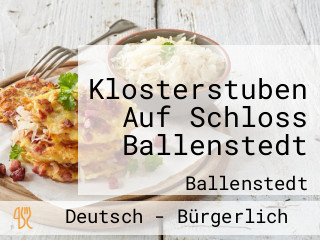 Klosterstuben Auf Schloss Ballenstedt