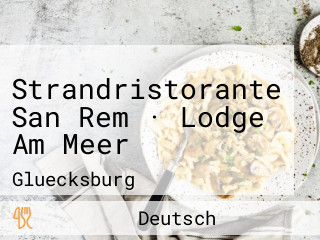 Strandristorante San Rem · Lodge Am Meer