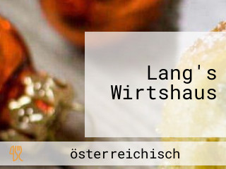 Lang's Wirtshaus