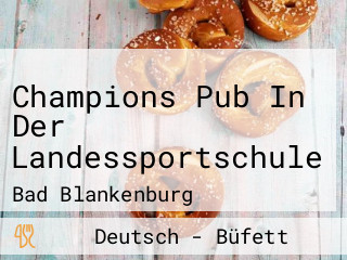 Champions Pub In Der Landessportschule