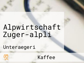 Alpwirtschaft Zuger-alpli