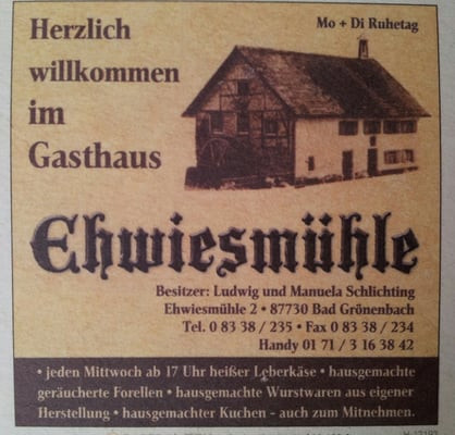 Gasthaus Ehwiesmuhle